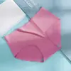 Empaquetado IndividualmenteCuatro EstacionesSin CosturasSeda de HieloTamaño GrandeColor SólidoSexy Cintura MediaTranspirableRopa Interior Triangular de Seda de Hielo para Mujer