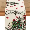2026 Nova Passadeira de Mesa de Linho de Natal da Amazon Decoração de Festa ao Ar Livre Festival de Inverno Toalha de Mesa Jogo Americano Personalizado