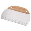 Cortador de Masa de Acero Inoxidable con Báscula, Raspador para Cortar Fideos de Arroz, Raspador de Masa para Pastel Semiredondo, Raspador Ondulado
