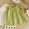 Conjunto de Colete de Verão para Meninas Ningli Novo Estiloso Calça Anti-Mosquito Conjunto de Duas Peças Roupa Casual de Verão Infantil