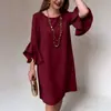 Sitios Independientes de Amazon Europeos y Americanos: Nuevo Vestido de Verano Estilo Elegante con Volantes y Mangas de Campana Ajustado, Elegante y Cómodo