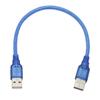 Linha de impressão USB 2.0 azul transparente, linha de dados para impressora quadrada USB Am para Bm 0,3 m -10 m, totalmente em cobre