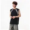 Nova Camiseta sem Manga Mamba de Algodão Pesado 250g Estilo Americano Patchwork com Design Único para Adolescentes