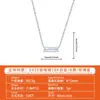 Collar Colgante de Plata S925 con Moissanita Transfronterizo, Sencillo y Lujoso, Estilo de Moda y Elegante, Cadena para Clavícula para Mujer