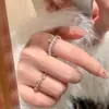 Anillo de Plata de Ley S925 con Perla y Pedrería y Flores de Gypsophila para Mujer, Apertura Ajustable, Nicho, Lujo de Gama Alta Accesible, Joyería de Mano Versátil