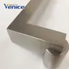 Maçaneta de porta de vidro em aço inoxidável pé redondo alça de tubo quadrado de quatro dobras shopping center loja escritório maçaneta de porta atacado de fábrica