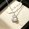Colar de Prata Esterlina S925 com Pingente de Cabacinha Fu Lu e Pérola Natural de Água Doce para Mulheres Estilo Chinês Luxo Leve Toque de Alto Padrão Em Estoque Atacado