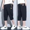 Pantalones Cortos de Seda Helada de Verano para Hombre, Ultradelgados, de Secado Rápido, Modernos, Tallas Grandes, Transpirables, Versátiles, Pantalones Casuales de Pierna Recta de Longitud Media