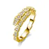 Anillo de Hueso de Serpiente de Moissanita de Plata S925 de Alta Gama para Mujer, Moderno Diseño en Forma de Serpiente, Estilo Minimalista de Alta Gama, Envío Directo de Fábrica a Europa y América