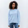 Suéter de Punto con Cuello Redondo de Manga Larga Transfronterizo para Mujer Estilo Europeo y Americano Otoño e Invierno 2025 Nuevo Suéter Pulóver de Punto Liso Holgado