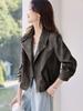 2025 Primavera e Outono Design Curto Tops Soltos Femininos Nova Moda Casual Slim Tops Pequenos Tops