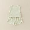 Ropa para Niños Huzhou Zhili Conjunto de Verano para Niños Estilo Coreano Algodón Puro Bebé de un Año Mangas Cortas Ropa Delgada de Verano para Niños