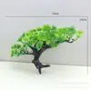 Simulación Adornos de Pino de Bienvenida Pino Pequeño Plantación Verde Hierba Acuática Micro-rocalla Acuario Paisaje Decoraciones de Hotel