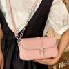 Bolsa Transversal Feminina Moda Versátil 2025 Verão Nova Bolsa de Ombro Moda Commuter Nicho Pequena Bolsa Quadrada