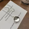 Colar Redondo de Letra com Design de Nicho Estilo Coreano em Prata de Lei S925 Moda de Alta Qualidade Versátil Corrente para Clavícula