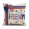 Funda de almohada con estampado de la bandera de camión pequeño clásico para decoración del hogar con diseño de explosión de Amazon para el Día de la Independencia de EE. UU.