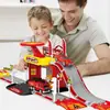 Venta caliente transfronteriza niños eyección aleación Ingeniería de Fuego ciudad militar estacionamiento niño juguete modelo de coche