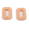 Anillo de cadena cuadrado con hebilla de plástico acrílico, pintura de goma para manos, 21 x 28, anillo abierto, accesorios de joyería para equipaje