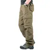 Calça Cargo Masculina para Comércio Exterior no Atacado com Múltiplos Bolsos, Nova Calça de Trabalho Casual Solta Masculina
