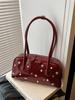 Bolso de mano para mujer 2025 Nuevo Simple Combinable Moda Bolso de hombro Exterior Único De alta gama Boston Bajo el brazo Bolso tote