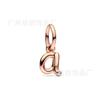 Cuentas Panjia de cobre blanco bañadas en plata, nuevas, serie de 26 letras inglesas, accesorios para pulseras de cuentas DIY