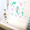 Adesivos do Mundo Subaquático para Sala de Estar, Quarto de Crianças, Casa Alugada, Decoração de Parede Branca, Lindo Papel de Parede de Sereia e Cavalo-Marinho