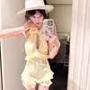 2026 Nuevo Traje de Baño de Una Pieza Estilo Coreano Dulce y Moderno para Piscina de Aguas Termales Estudiante Blanqueador Adelgazante de Playa