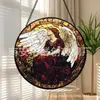 Colgante de Cristal de Colores Ángel de Luz Sagrada Transfronterizo Decoración de Vidrio para el Hogar Adorno de Ventana Atrapasoles para el Jardín