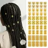 120 Piezas de Nuevos Productos Transfronterizos, Anillos para Cabello Trenzado Dorado y Plateado, Exclusivamente para Amazon, Conjunto de Estilo Elegante y Sencillo