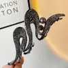 Pinza para el Cabello de Metal para Mujer, Pinza Tiburón de Lujo de Alta Gama, Pasador para Peinados Recogidos, Accesorio para el Cabello con Perlas para la Parte Trasera de la Cabeza