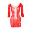 Al por mayor de Comercio Exterior Europeo y Americano Vestido Sexy de Malla con Tirantes, Falda Bodycon Ajustada Calada, Tallas Grandes W317