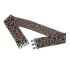 Europa e Estados Unidos populares novo feminino estampa de leopardo decorativo cintura elástica moda feminina Joker fivela elástica cintura atacado