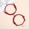 Pulsera Carita Sonriente Atracción Magnética Diseño Simple Nicho Ins Pulsera de Regalo Pulsera para Mejor Amiga Pareja Pulsera Trenzada