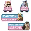 Pegatina Magnética Personalizada para Parachoques de Coche Reflectante Gatito de Dibujos Animados Bolsa Emocional Pegatina Magnética de Panal para Conductor Novato