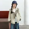 Abrigo para Niñas Nuevo Estilo Otoño 2026 Moda Top de Primavera y Otoño para Niños Chal para Niñas Mayores Cortavientos de Otoño de Moda