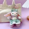 Vestido de felpa a cuadros llavero de muñeco de conejo xingdai colgante de bolso de muñeco lindo llavero de coche regalo venta al por mayor