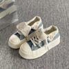 Zapatos de Lona para Mujer Verano Transpirables de Suela Gruesa 2025 Nuevos Zapatos Blancos Versátiles Zapatillas Casuales a la Moda