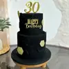 Estilo Ins Transfronteiriço Acrílico Feliz Aniversário Mesa de Sobremesa Decoração de Bolo Ornamentos Laterais de Bolo de Aniversário em Acrílico