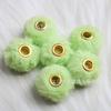 Gama Completa de 40 Cores de Novos Pompons de Pele Falsa de Coelho de Outono e Inverno com Furos Retos para Miçangas, Alças de Celular, Acessórios, Chaveiros e Pingentes