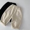 Ropa Infantil Japonesa y Coreana Pantalones Casuales Forrados de Felpa para Niños Pantalones Largos de Otoño e Invierno 2025 Nuevos Elegantes Pantalones Cálidos de Invierno para Niños