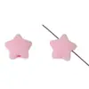 Dulces y Versátiles Accesorios para el Cabello de Estrella de Cinco Puntas Perforada Recta de Acrílico Flocado para Otoño e Invierno Diadema Accesorios para Manualidades