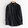 [Selección Premium] Camisa de Media Botonadura Fácil de Cuidar Sin Planchar para Mujer, Nuevo Estilo de Principios de Otoño, Corte Holgado, Chaqueta Camisa de Manga Larga