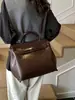 Bolso Retro de Nicho Moda Nueva Otoño e Invierno Simple Gran Capacidad Casual Ropa de Trabajo Bolso de Hombro Único Cruzado