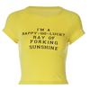 Camiseta de manga corta con estampado de letras para mujer, estilo urbano, nueva tendencia de primavera y verano de 2024
