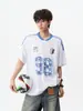 Camiseta de Jersey Estilo Deportivo Fina de Verano para Hombres y Mujeres, Malla Transpirable de Secado Rápido Manga Corta Holgada Casual Pareja Manga de Cinco Puntos