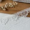 Accesorios de Encaje Blanco Solubles en Agua de Alta Calidad Hechos a Mano DIY Ropa Decorativa para Muñecas Ropa para Libros Material Decorativo Hecho a Mano Ancho