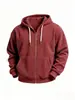 Chaqueta con capucha y cremallera de manga larga de pana para otoño e invierno, estilo europeo y americano, para hombre, casual, holgada, ropa para hombre, sudadera con capucha