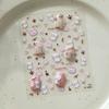 Yitu Pegatinas para Uñas de Cachorro con Relieve de Patrón de Hormiga Dibujos Animados Lindos Flores de Colores Estilo Simple Pegatinas Decorativas Yt3603