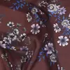 B28 venta al por mayor de fábrica fondo morado flores rotas estilo retro tela de gasa estampada tela para ropa camisa vestido