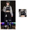 Disfraces de Baile Jazz para Niñas Hip-Hop Niñas Trajes de Baile de Vientre con Lentejuelas Modernos para Grupos de Chicas Disfraces de Pasarela Urbana